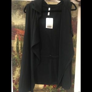 Fabletics Open Front, Hooded Vest/Jacket SZ M NWT